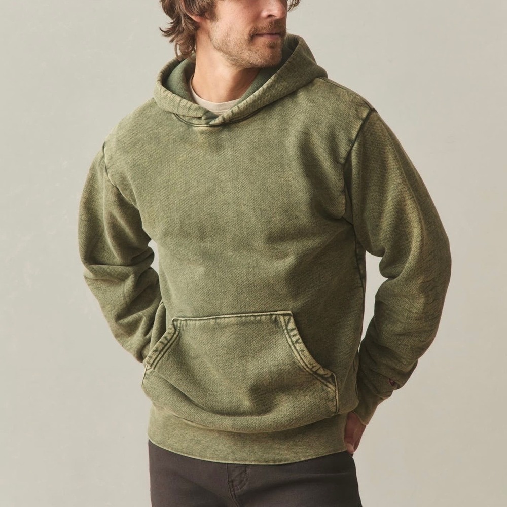 NWOT American Giant Unisex American Vintage Pullover Mineral Wash Olive Green XS